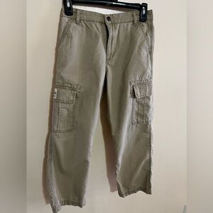 Kids Polo Ralph Lauren Pants Brown‎ Cotton Drawstring Button Fly Size S(8)